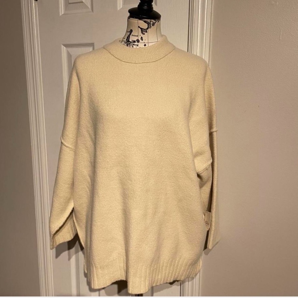 NWT Free People Oversized Cozy warm sweater chunky loungewear Super Soft S